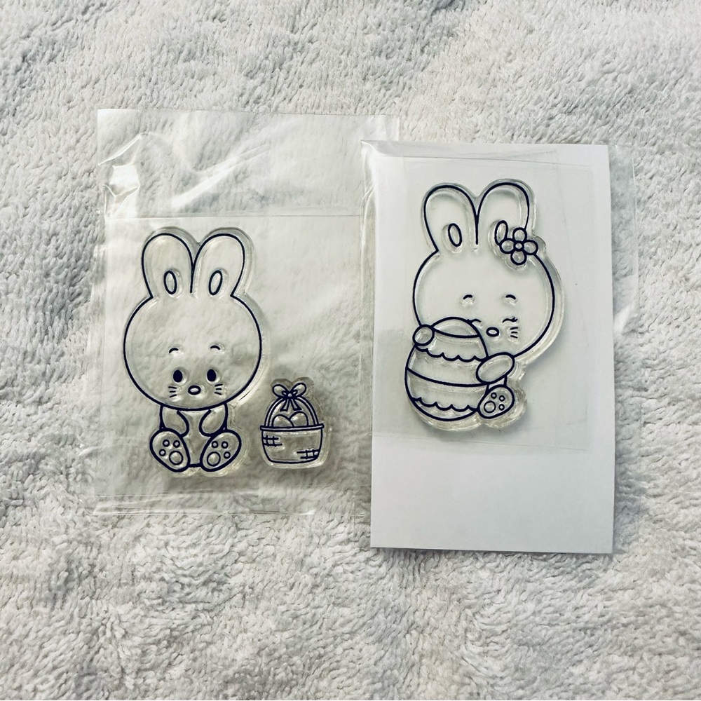 Easter bunny rubber stamps